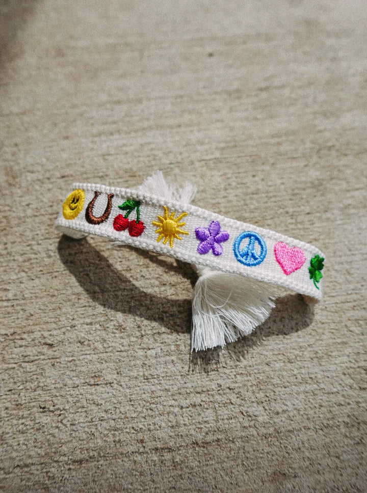 Lucky Icon Embroidered Bracelet