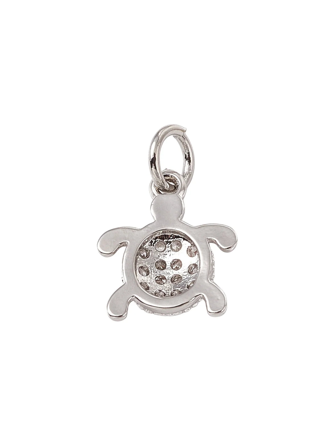 Silver Crystal Sea Turtle Charm