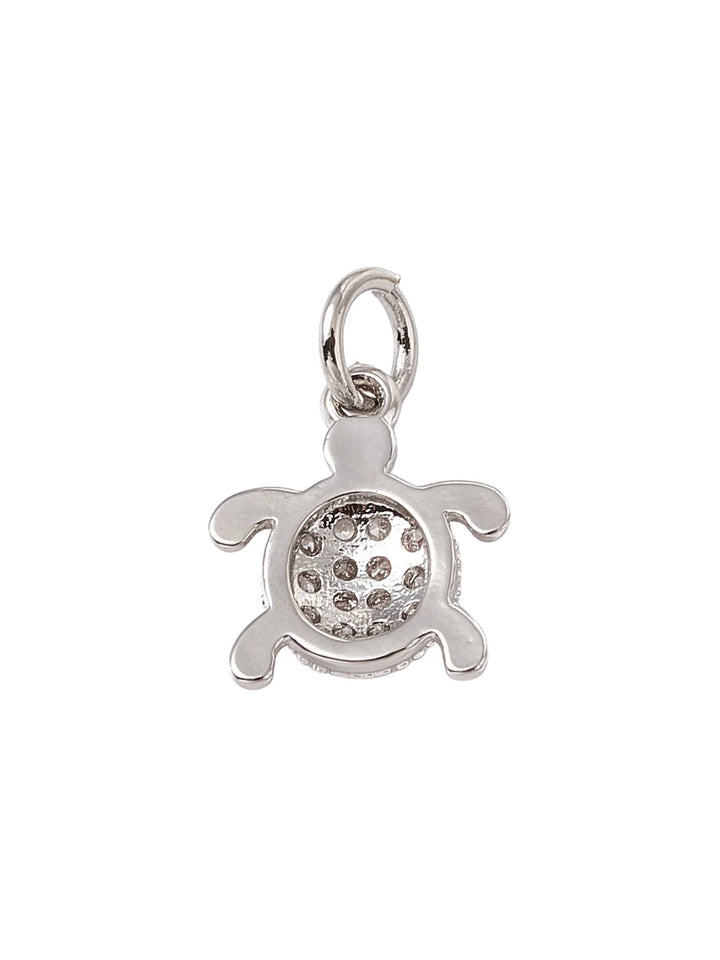 Silver Crystal Sea Turtle Charm