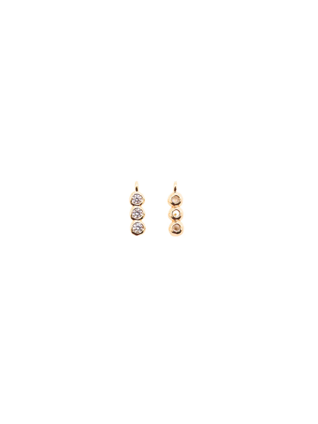 Gold Triple Crystal Charm