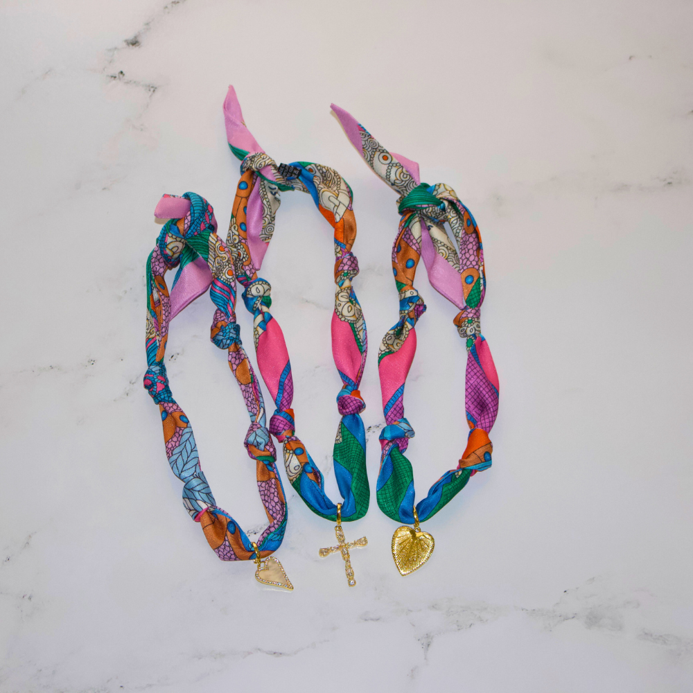 Scarf Necklace ~ Multi Color Pattern