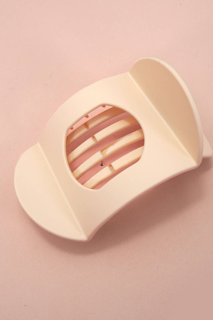 Lay Flat Large Hair Claw Clip: OFF WHITE