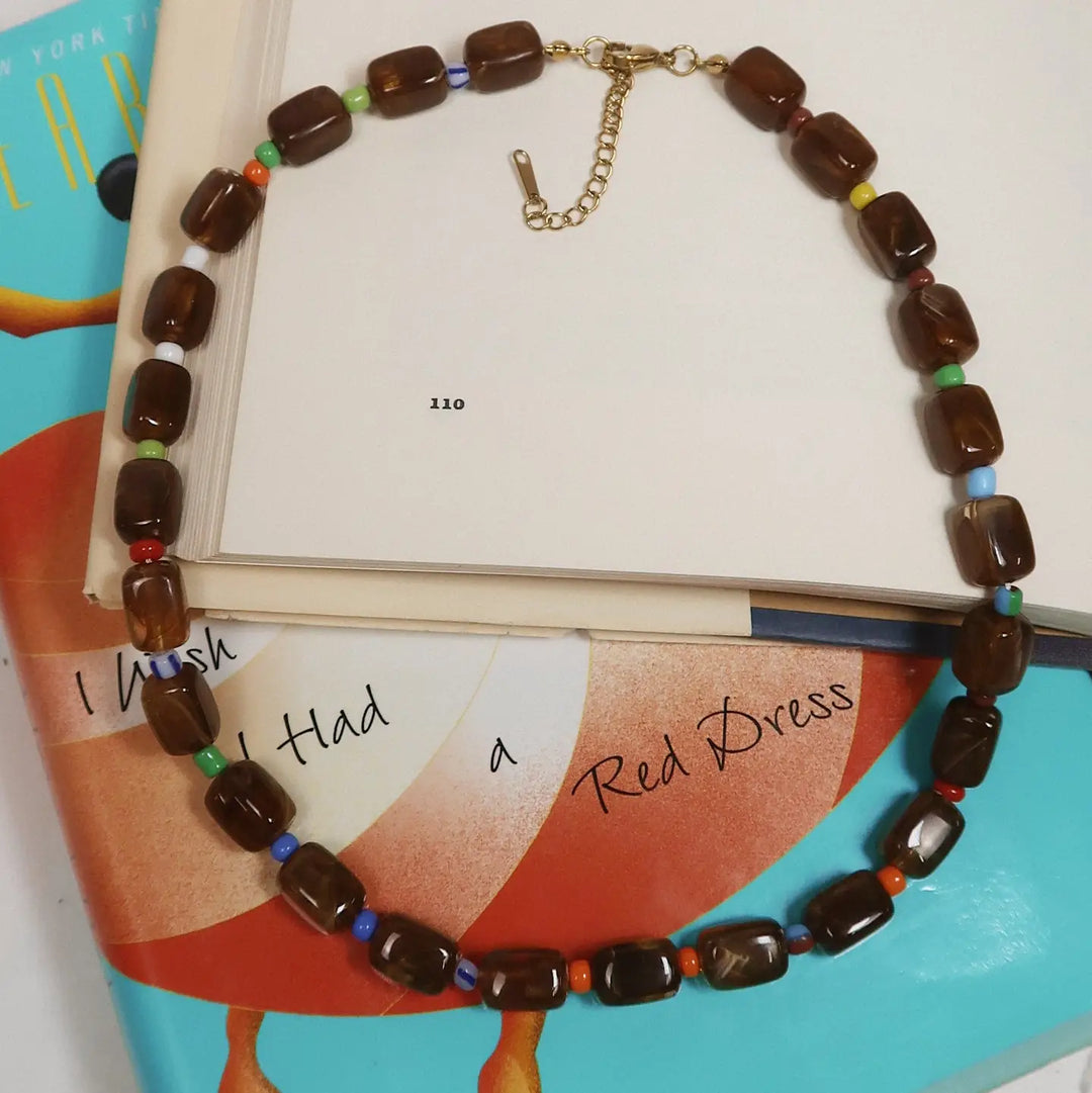 Karson Square Beaded Necklace