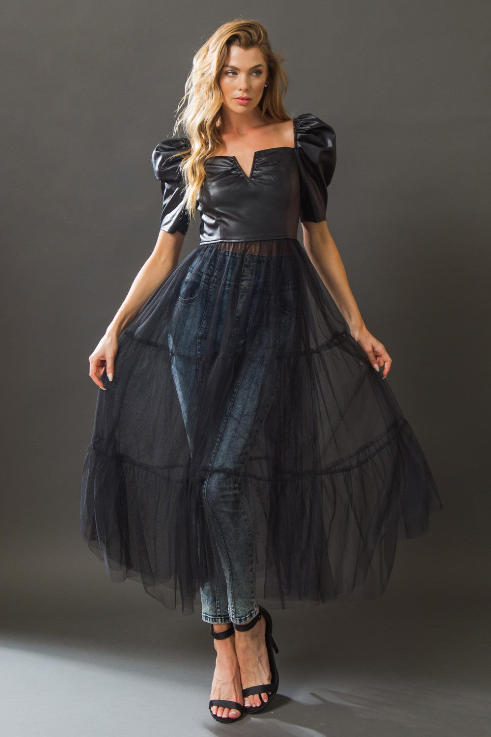 Tulle Maxi Top