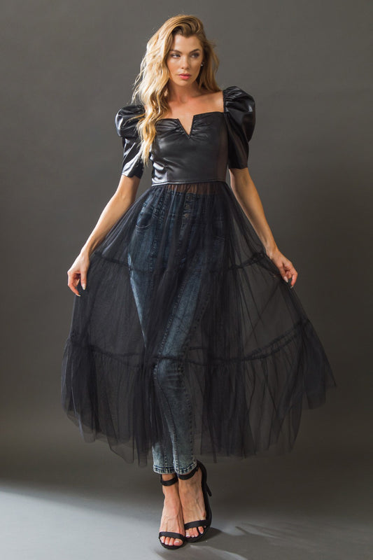 Tulle Maxi Top