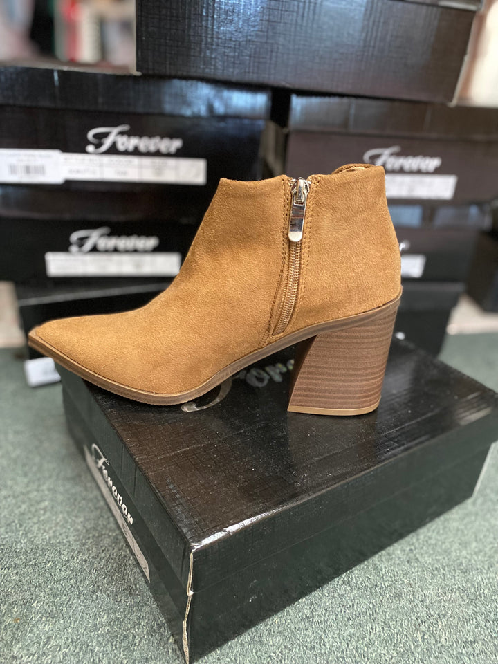 V Cutout Ankle Boots