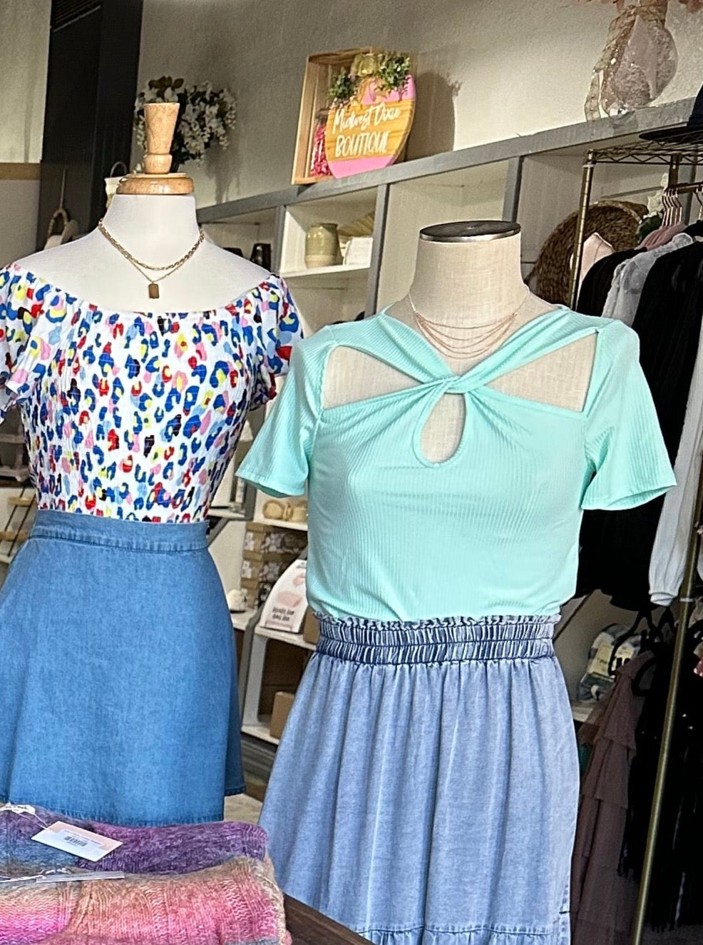 Mint Green Cut Out Top