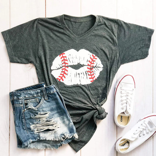 Baseball Lips Tee