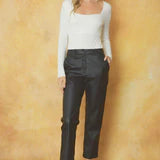 Faux Leather Ankle Pant
