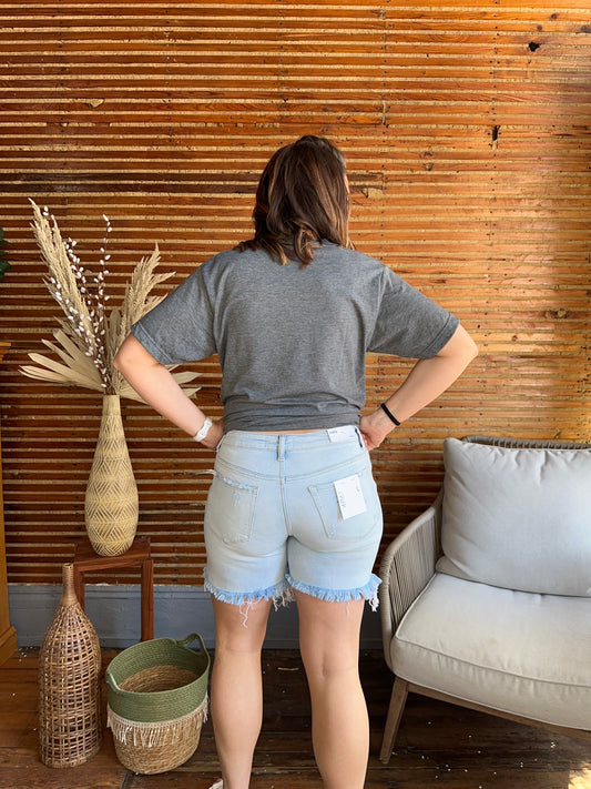 Mid Rise Vintage Midi Shorts