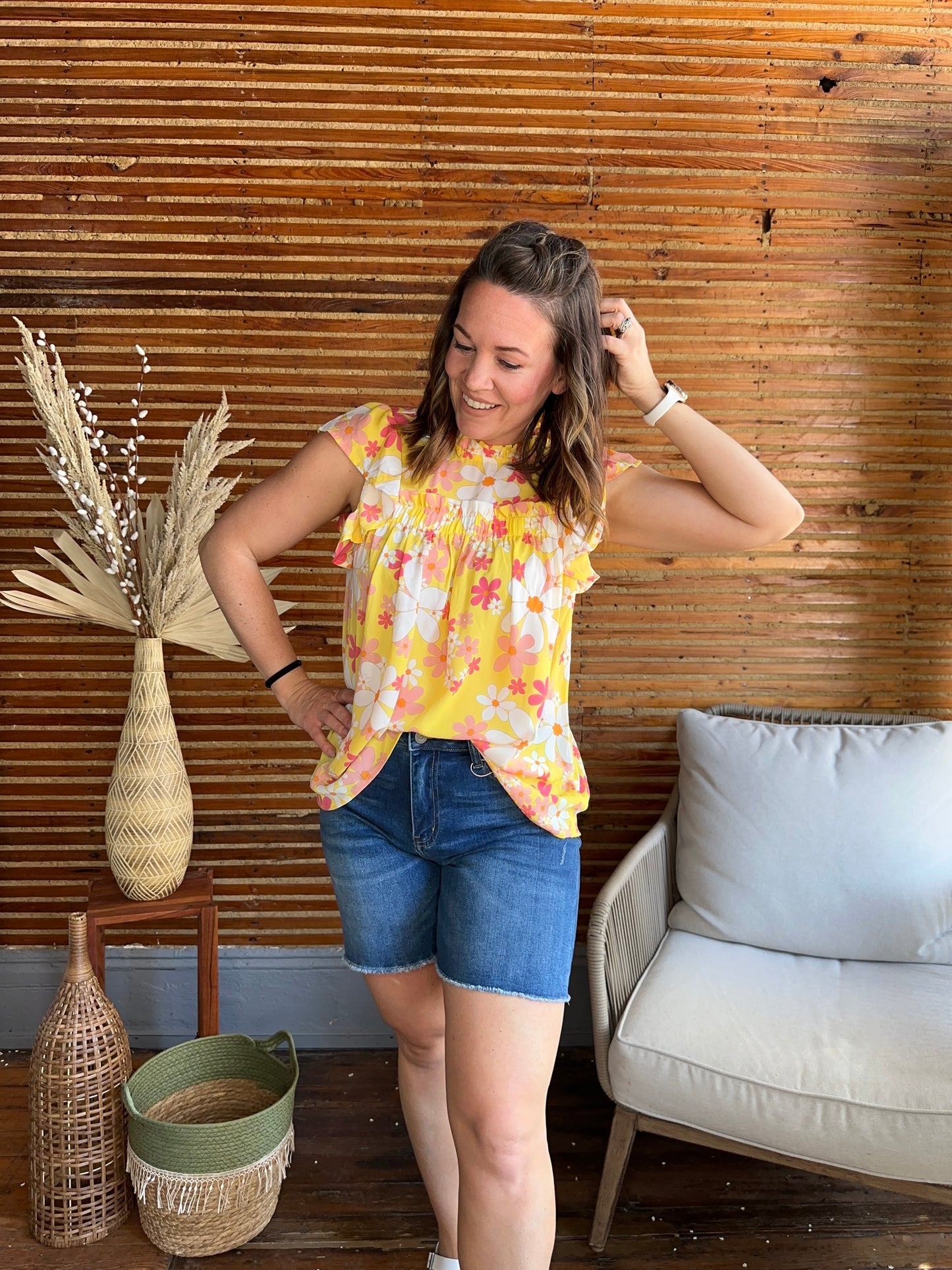 Yellow Floral Top